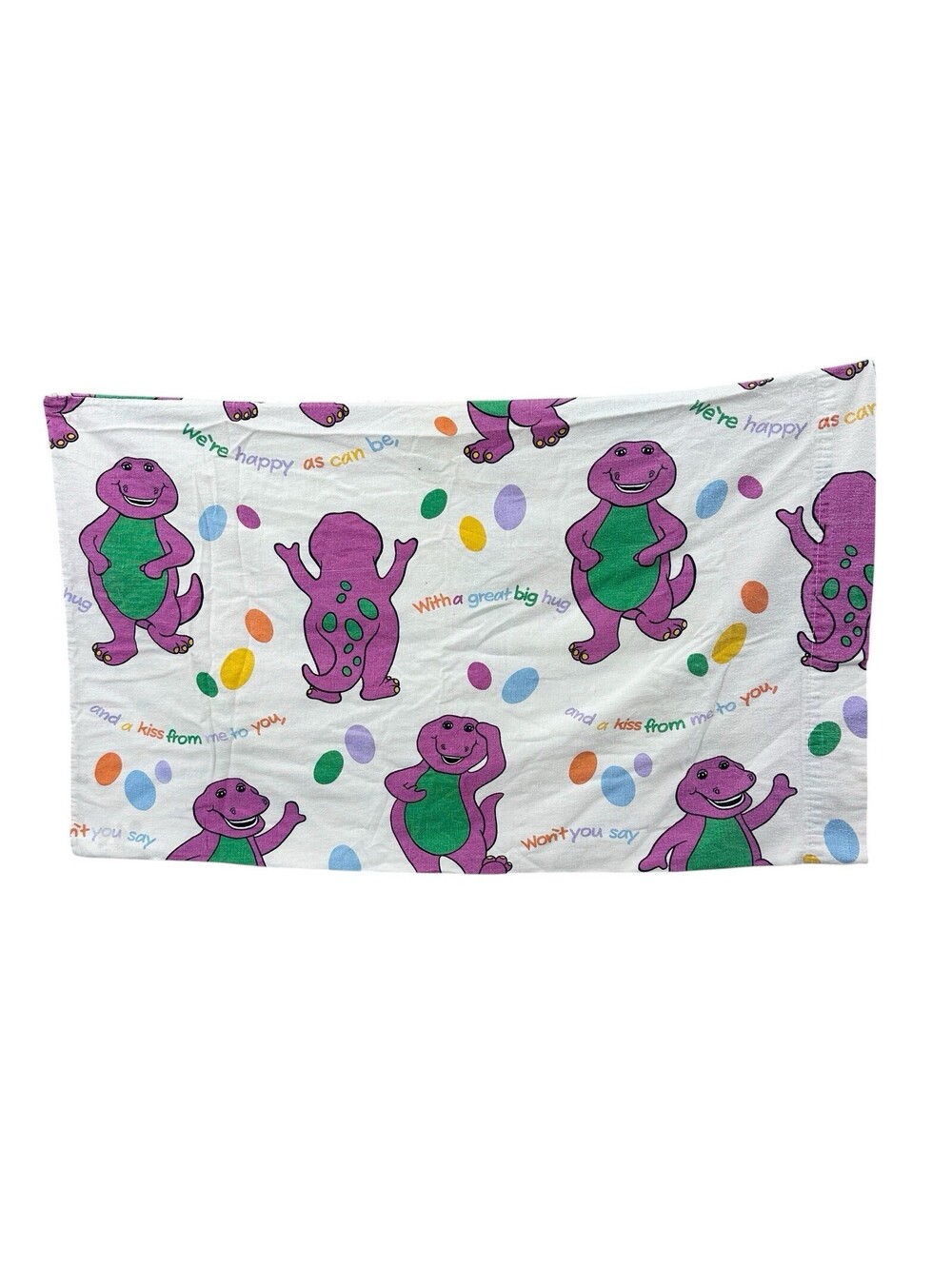 BARNEY The Dinosaur Pillowcase 31.5” x 18” X886